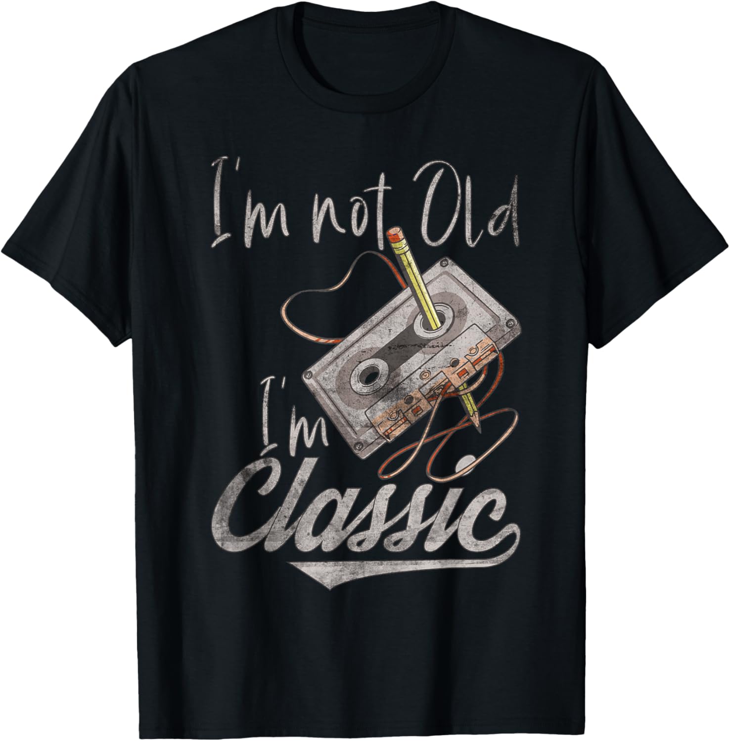 I'm Not Old I'm Classic Cassette Tape Pencil Retro Vintage