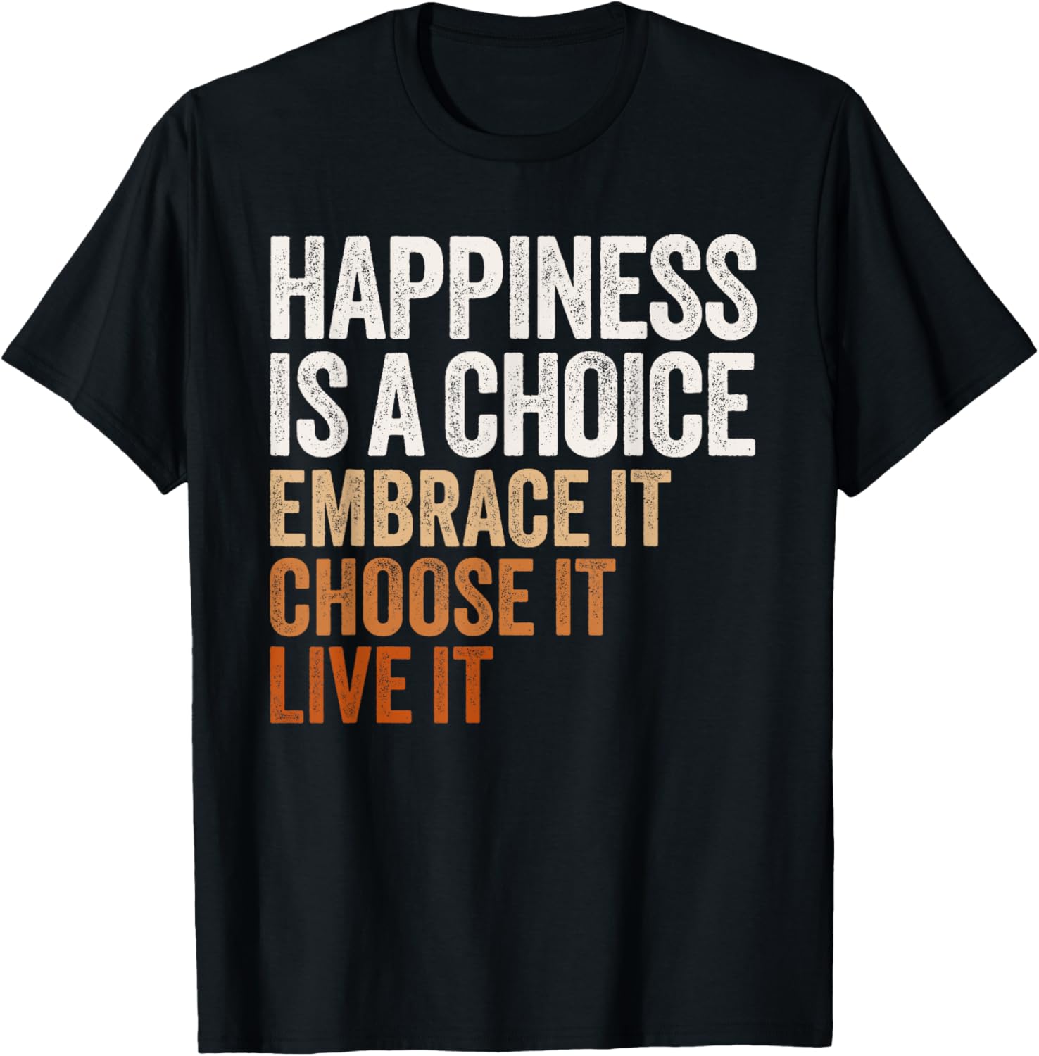 Positive Message Retro Happiness Vintage Motivational Quote