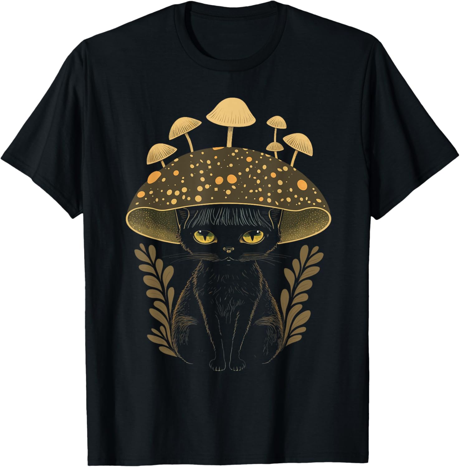 Cute Cottagecore Aesthetic Cat Mushroom Women Kids