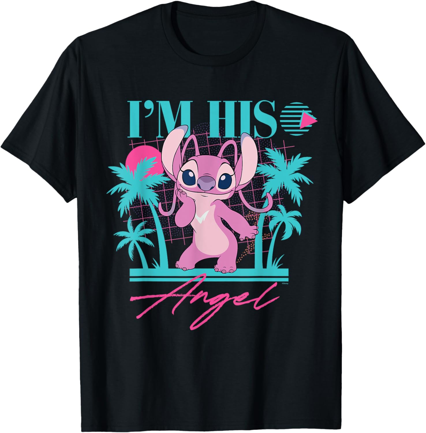 Disney Stitch Retro \u201990s Couples Matching I\u2019m His Angel