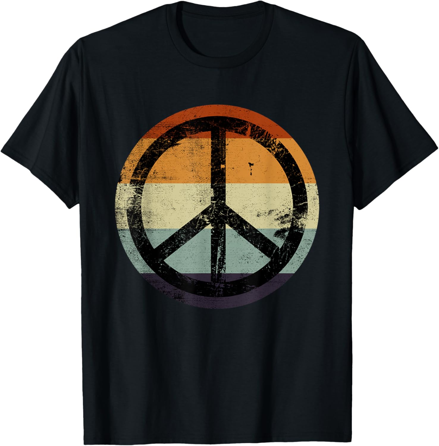 Retro Vintage Distressed Design Peace Sign