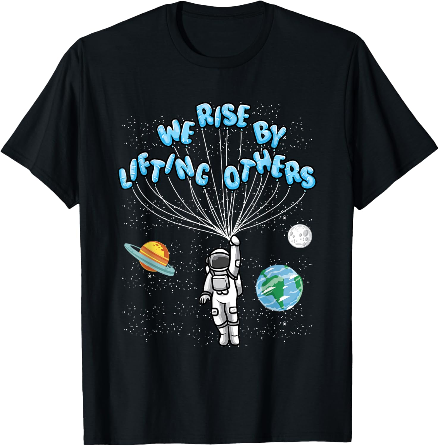 We Rise" Motivational Quote T Shirt   Classic Fit, Short Sleeve, Adult