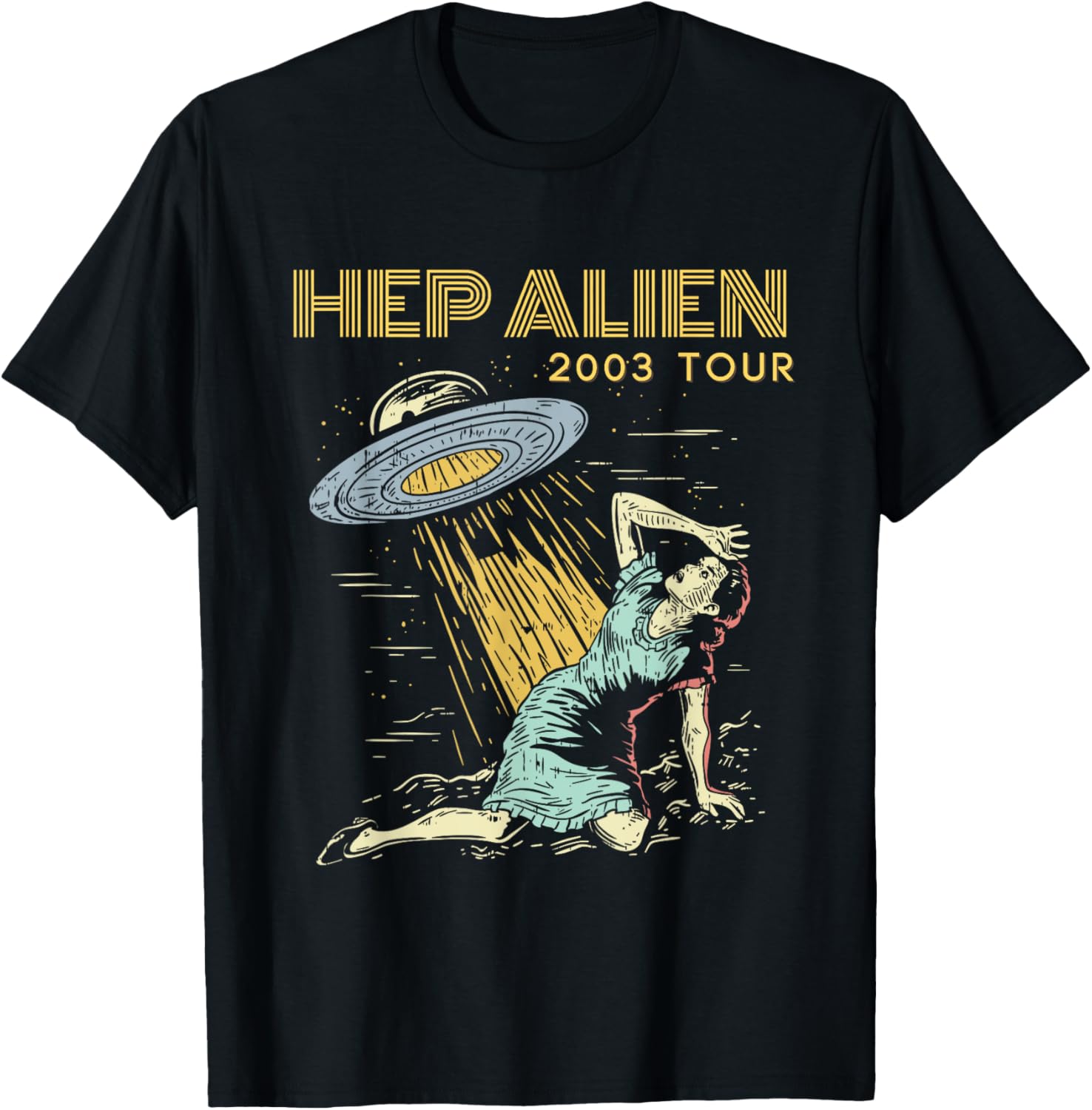 Smells Like Monday Hep Alien Band Tee Pop Culture Tee T Shirt,Black,Small