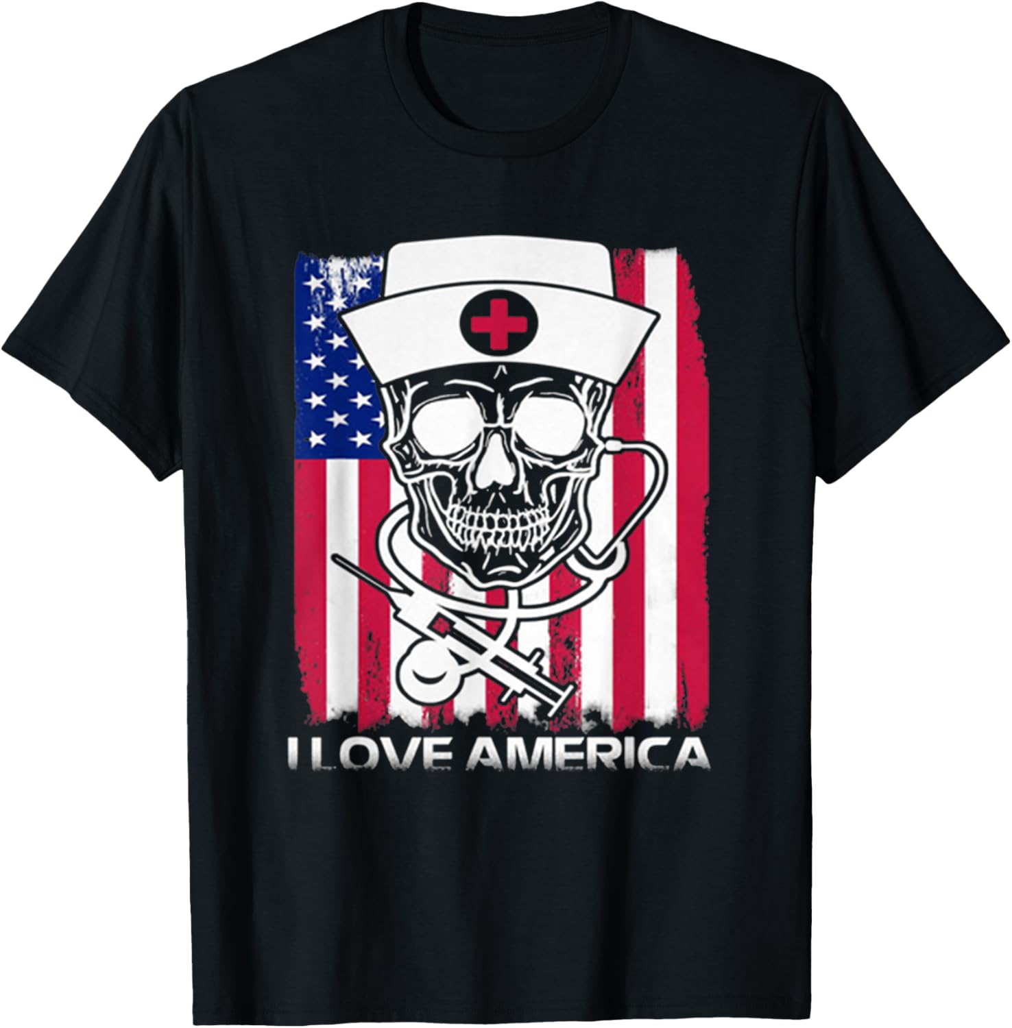 Funny Nurse Shirt Hot Trend! Skull Nurse