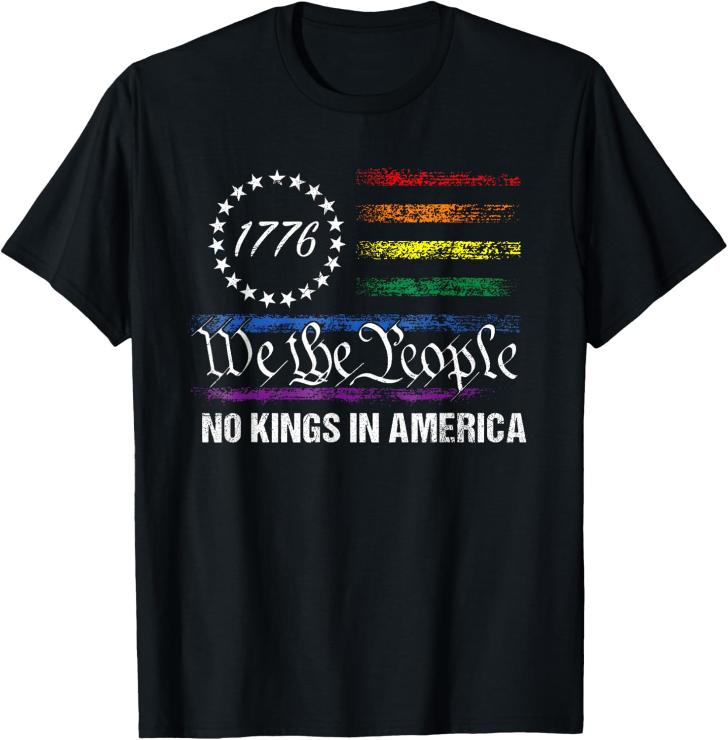 No Kings In America We The People Political Flag Men Women