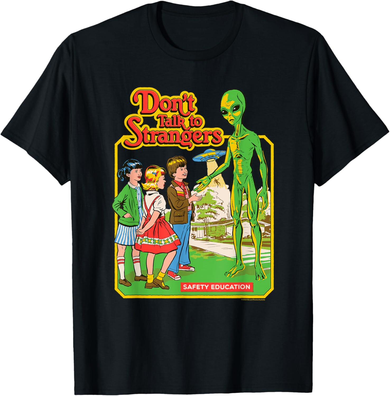 Steven Rhodes Don't Talk to Strangers Alien Retro Dark Humor