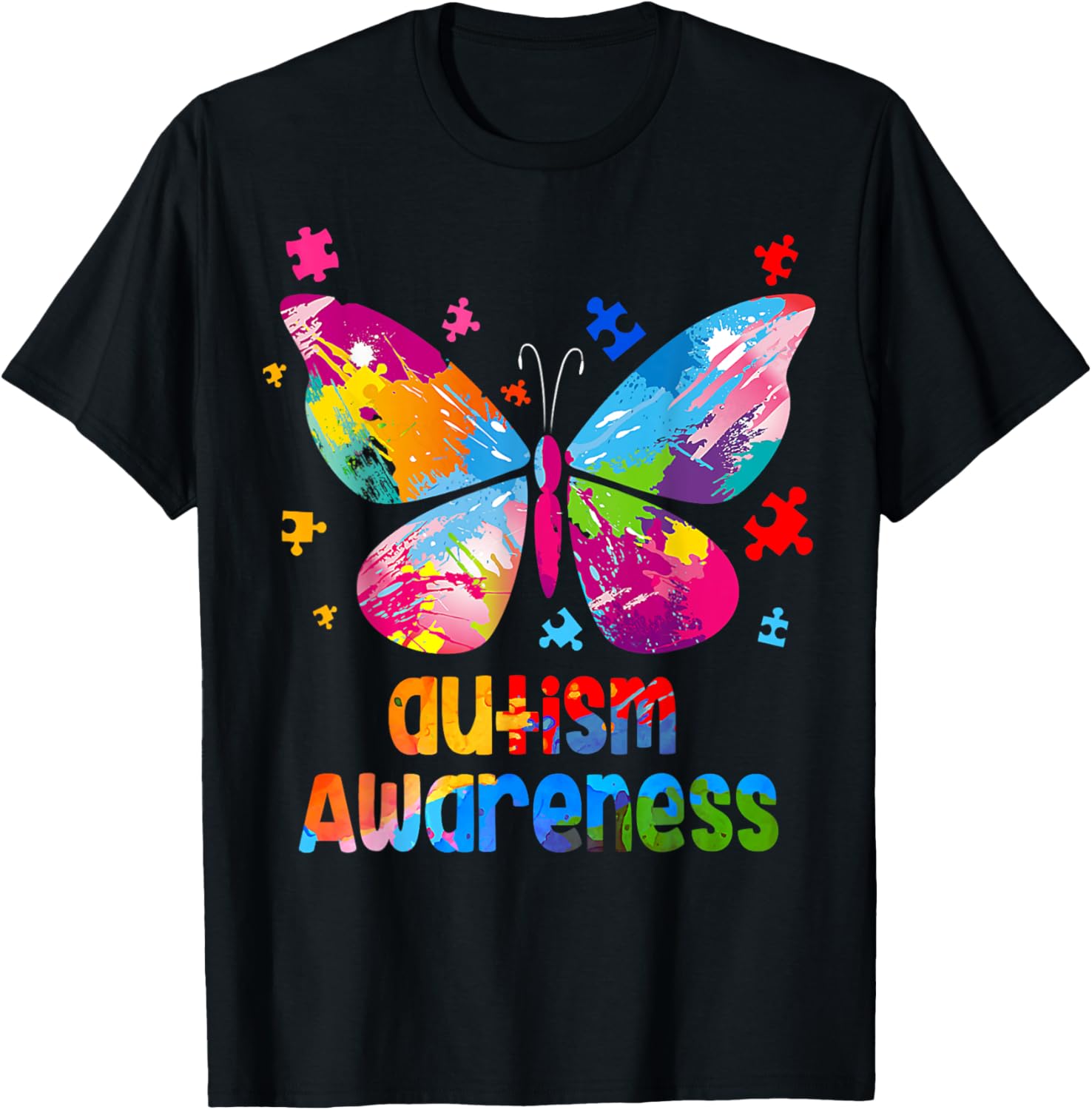 Autism Awareness Colorful Butterfly Puzzle