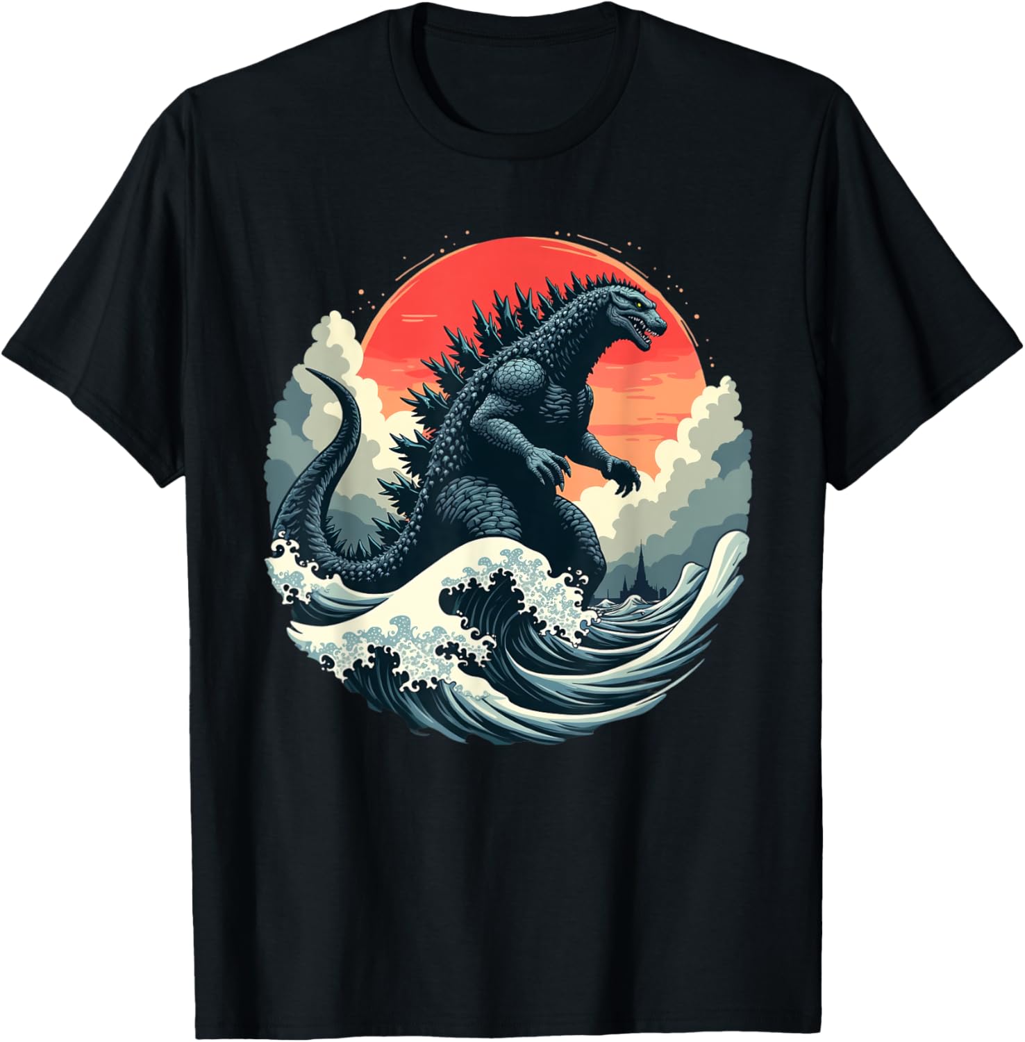Vintage Japanese Kaiju Monster The Great Wave Off Kanagawa
