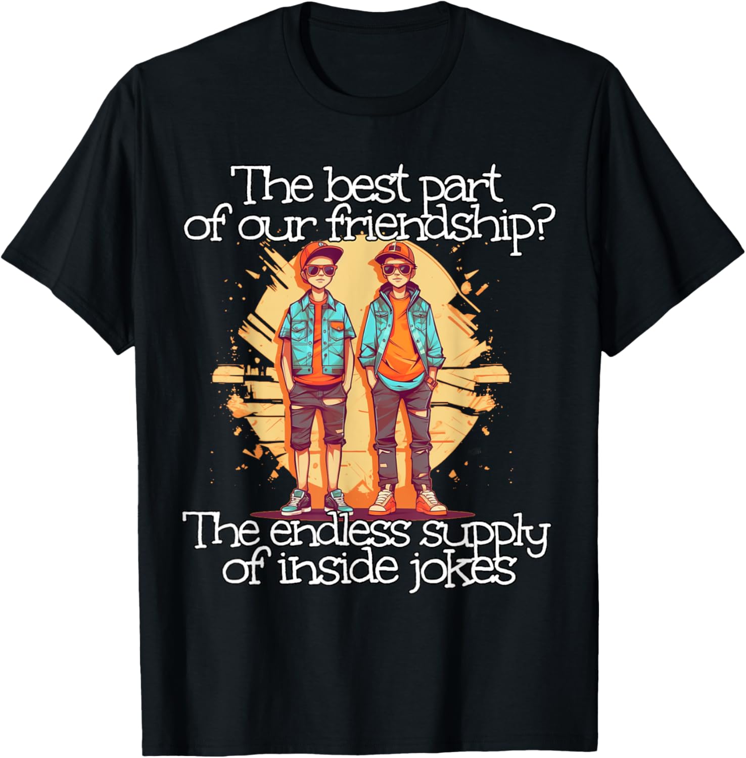 Funny school friends with insider jokes costume