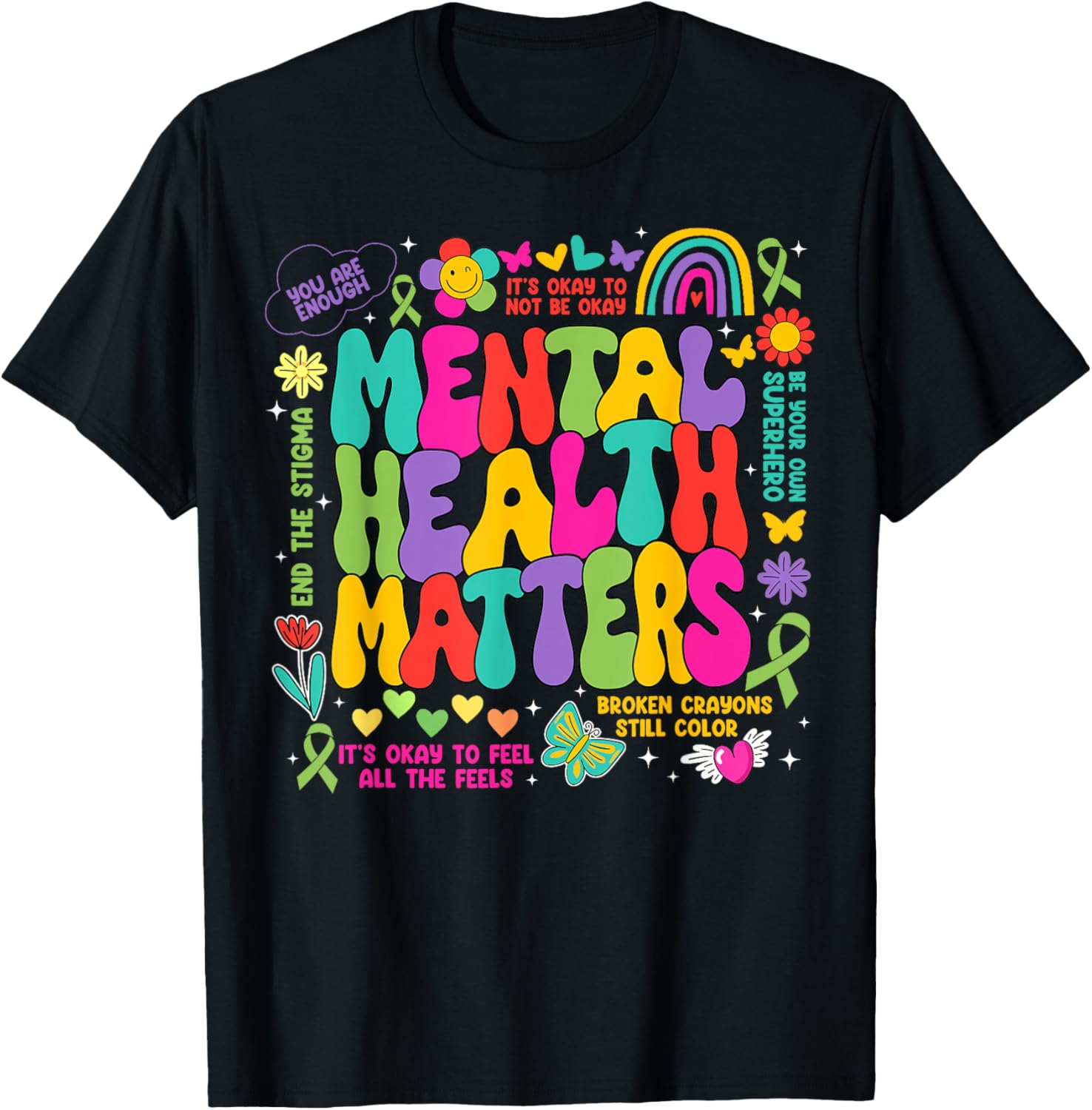 Groovy Mental Health Matters Awareness Support Squad Warrior