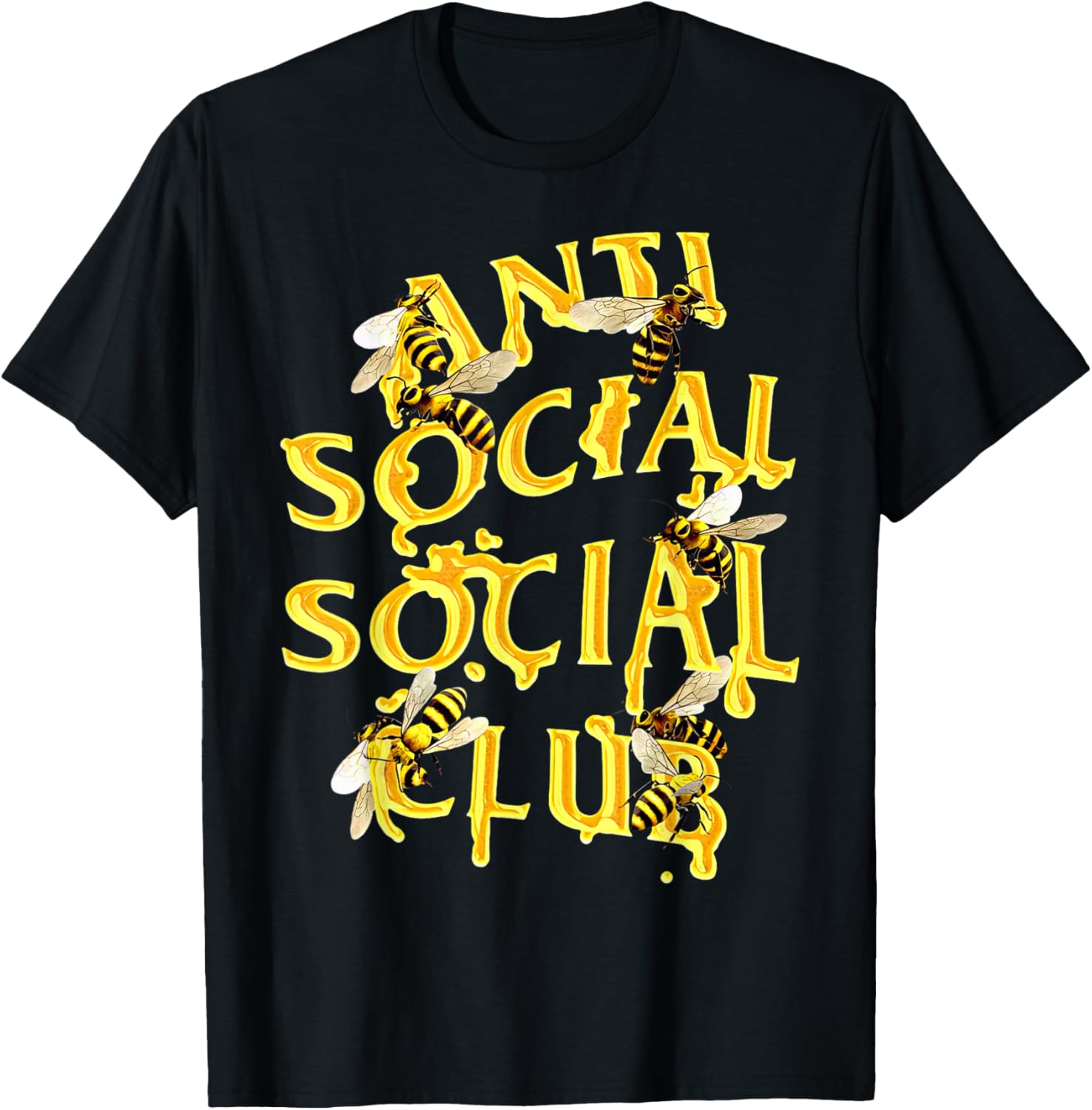 Retro Anti Social Club Bees Funny Introvert Women Men