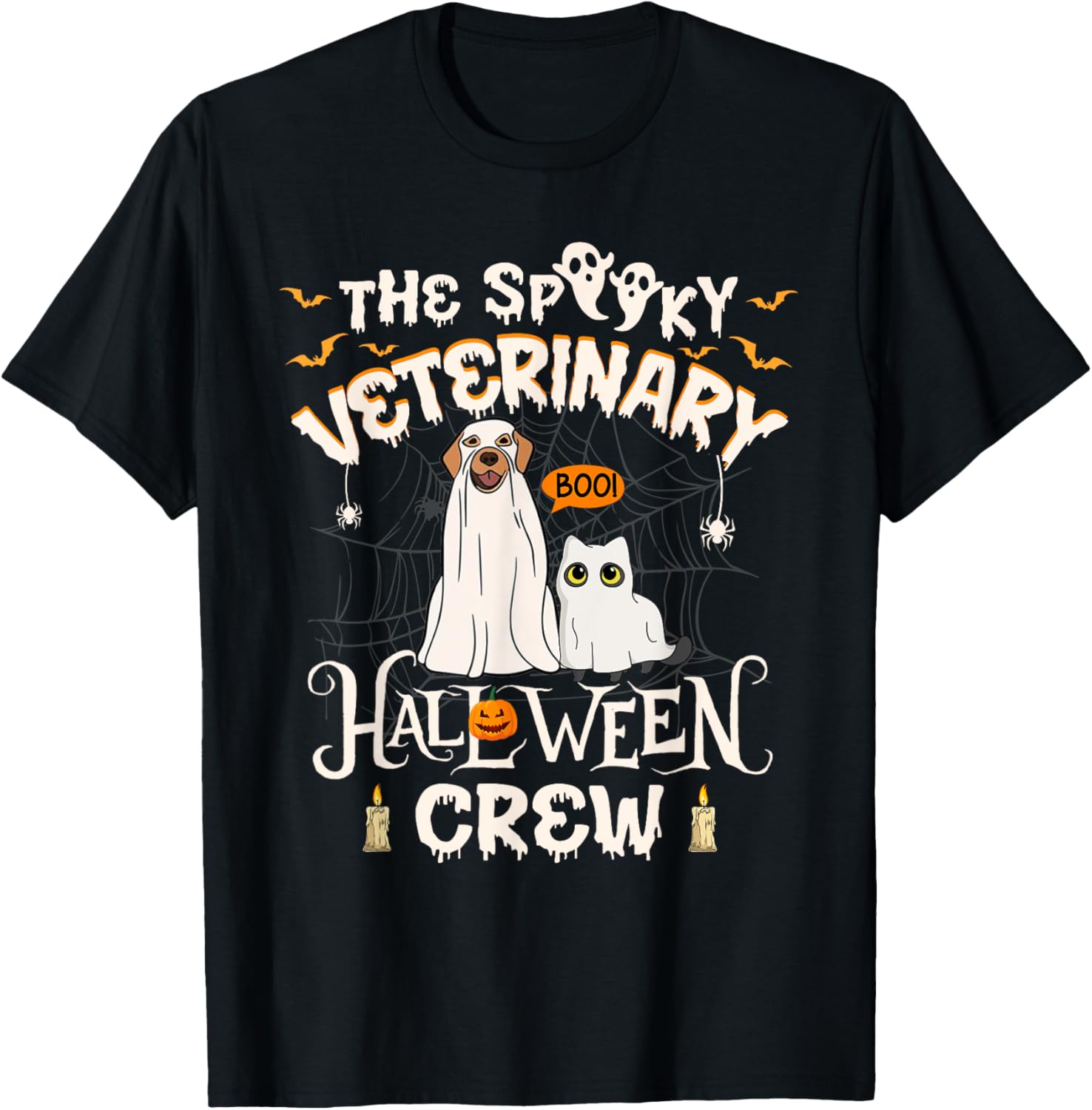 Funny Ghost The Spooky Veterinary Halloween Crew Vet Tech