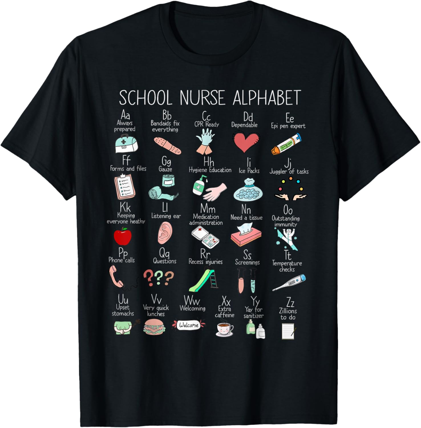 ABC School Nurse Alphabet Nurse Appreciation Nurse Educator