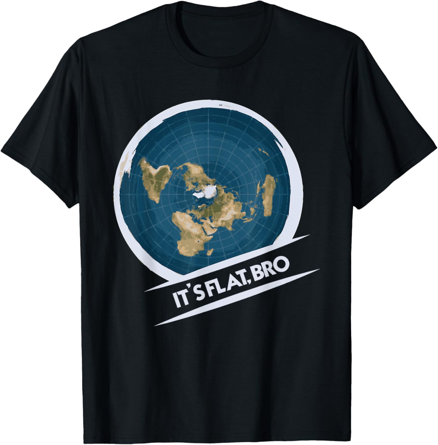 Flat Earth T Shirt: Flat Bro Flat Earther Society Conspiracy