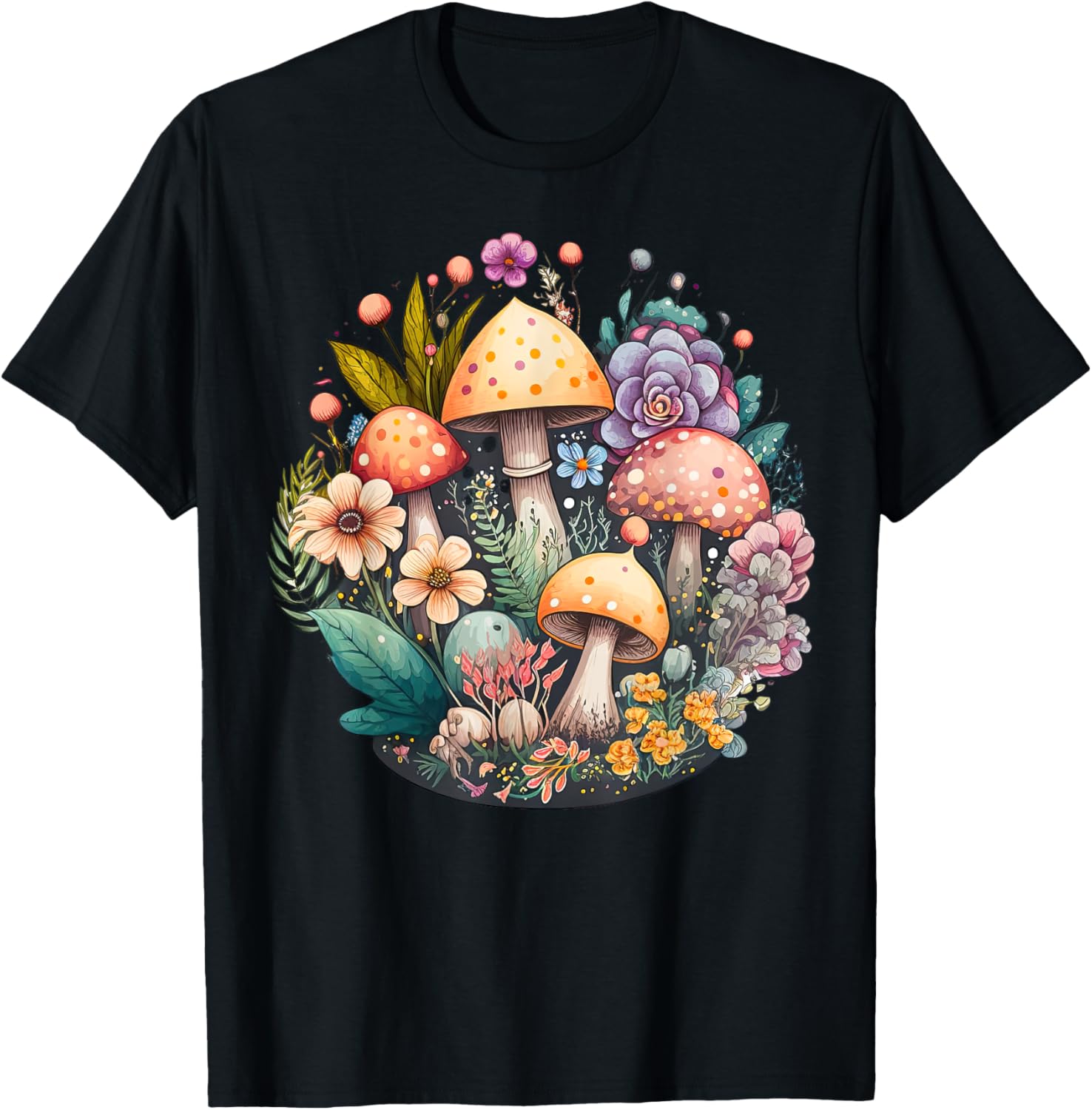 Cute Cottagecore Floral mushroom Aesthetic Girls Graphic
