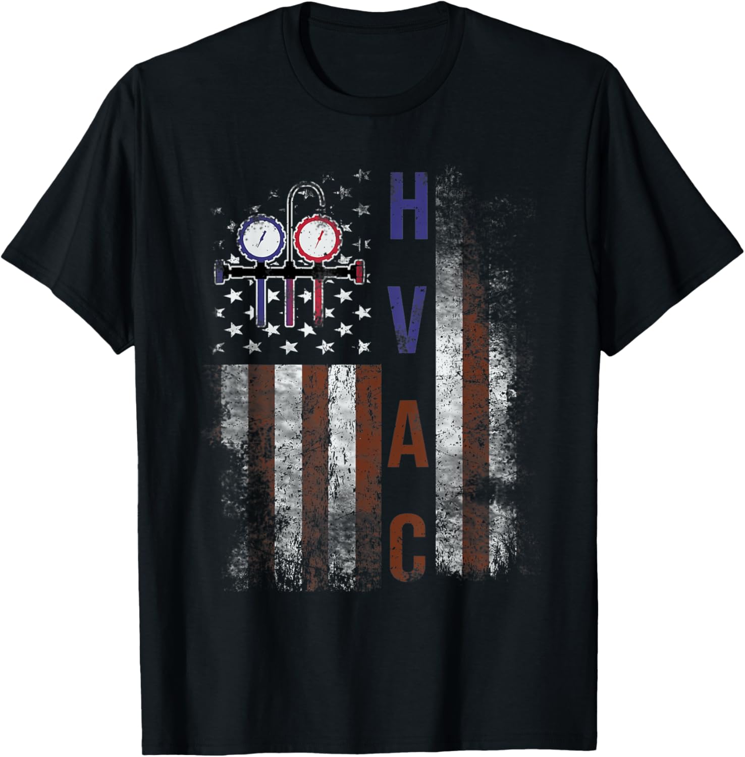 HVAC Techniacian Men American Flag USA Vintage Gift