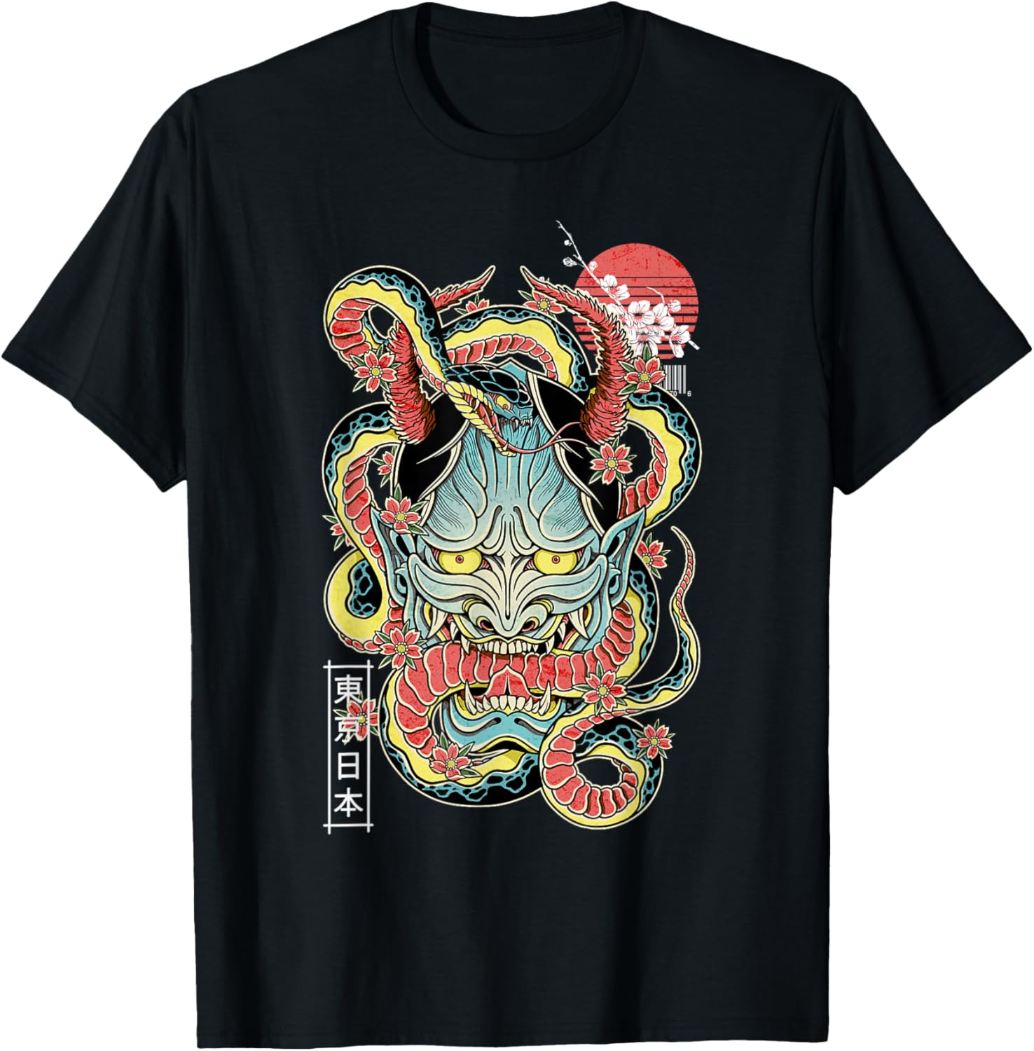 Japanese demon face mask oni otaku devil vaporwave
