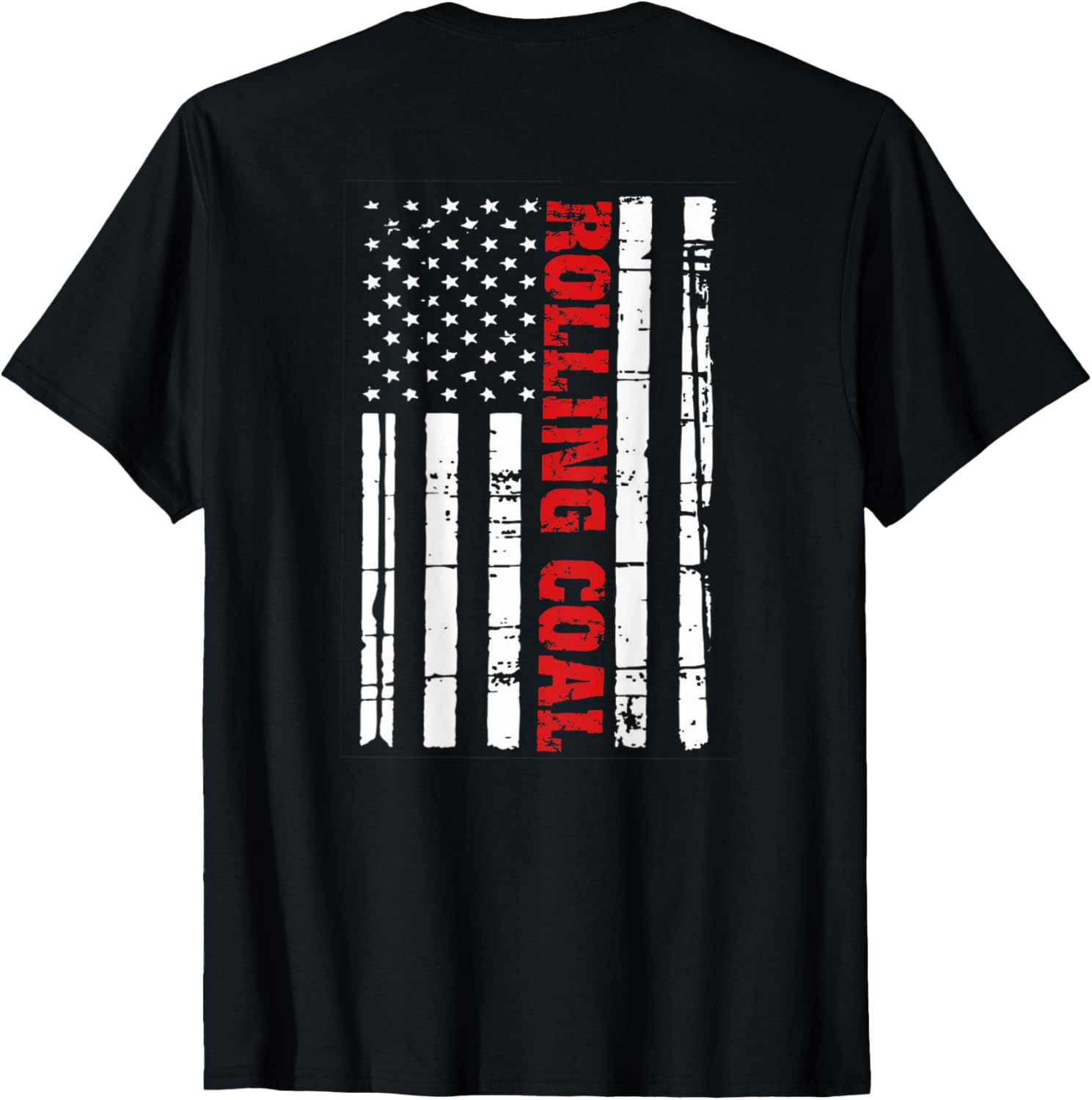 Diesel Rolling Coal Flag T Shirt Truck Turbo Brothers Mechan