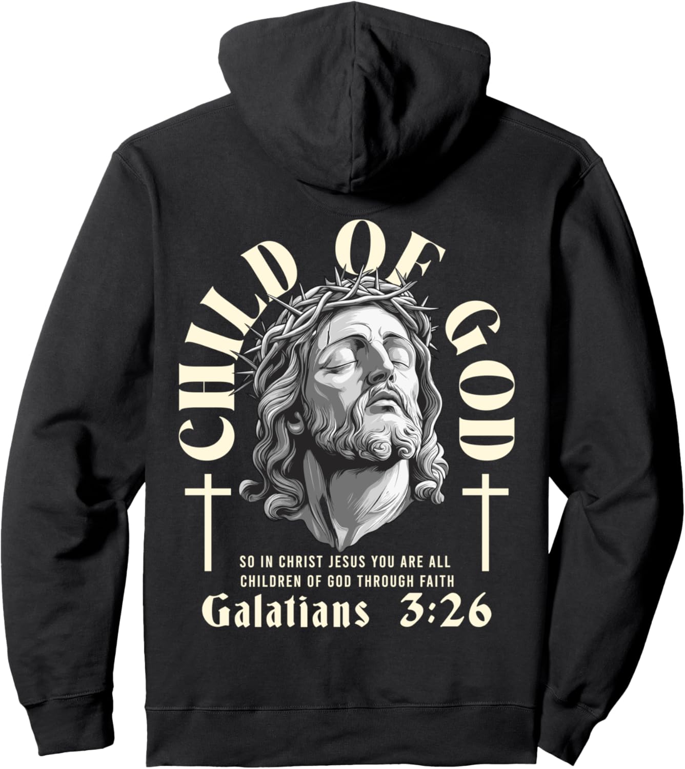 Child Of God   Galatians 3 26   Aesthetic Jesus lord   Bible Pullover Hoodie