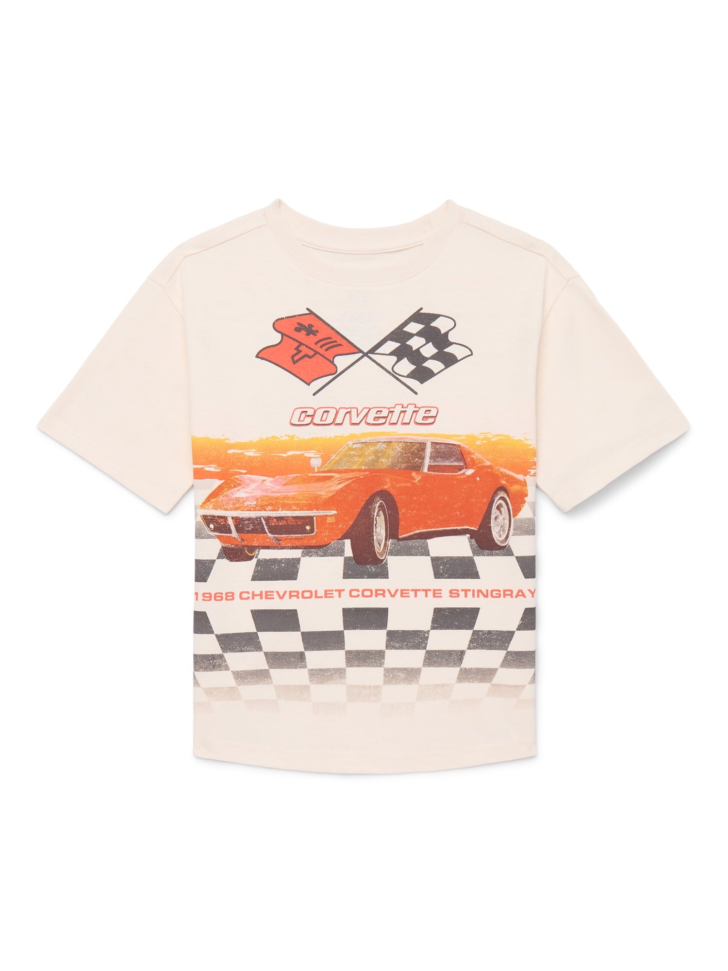 Corvette Boys Retro Tee with Short Sleeves, Sizes 4 18