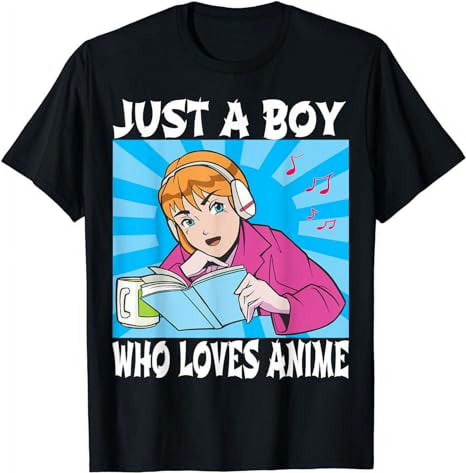 Just a Boy Who Loves Anime Funny Anime Lovers Boys Men Kids T Shirt