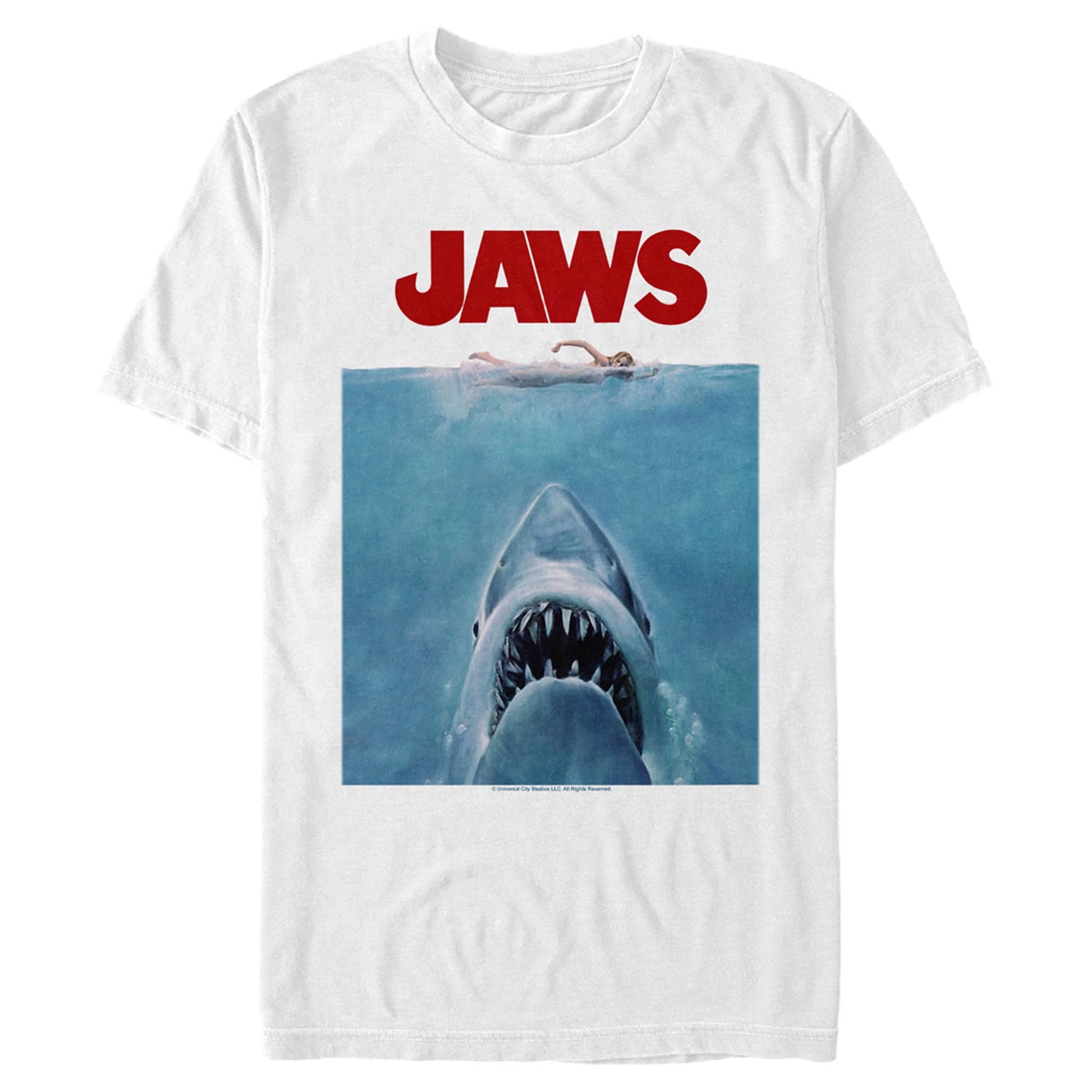 Men's Jaws Oversized Movie Poster  Graphic T Shirt