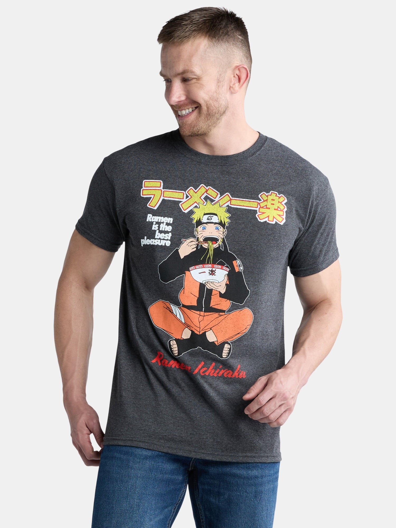 Naruto Men's and Big Men's Graphic Tee with Short Sleeves, Sizes S 3XL