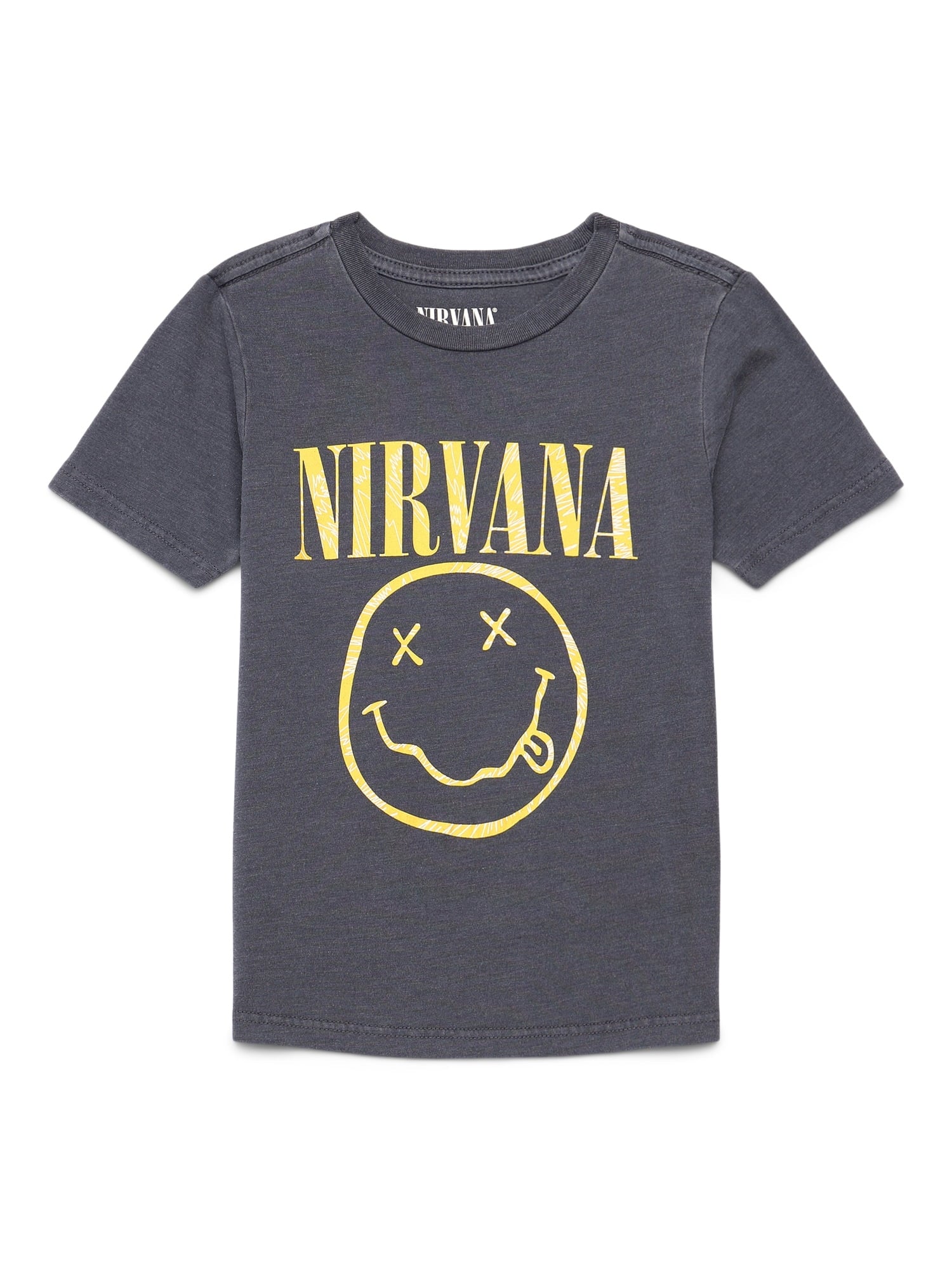 Nirvana Smiley Boys Graphic Tee with Short Sleeves, Sizes 4 18