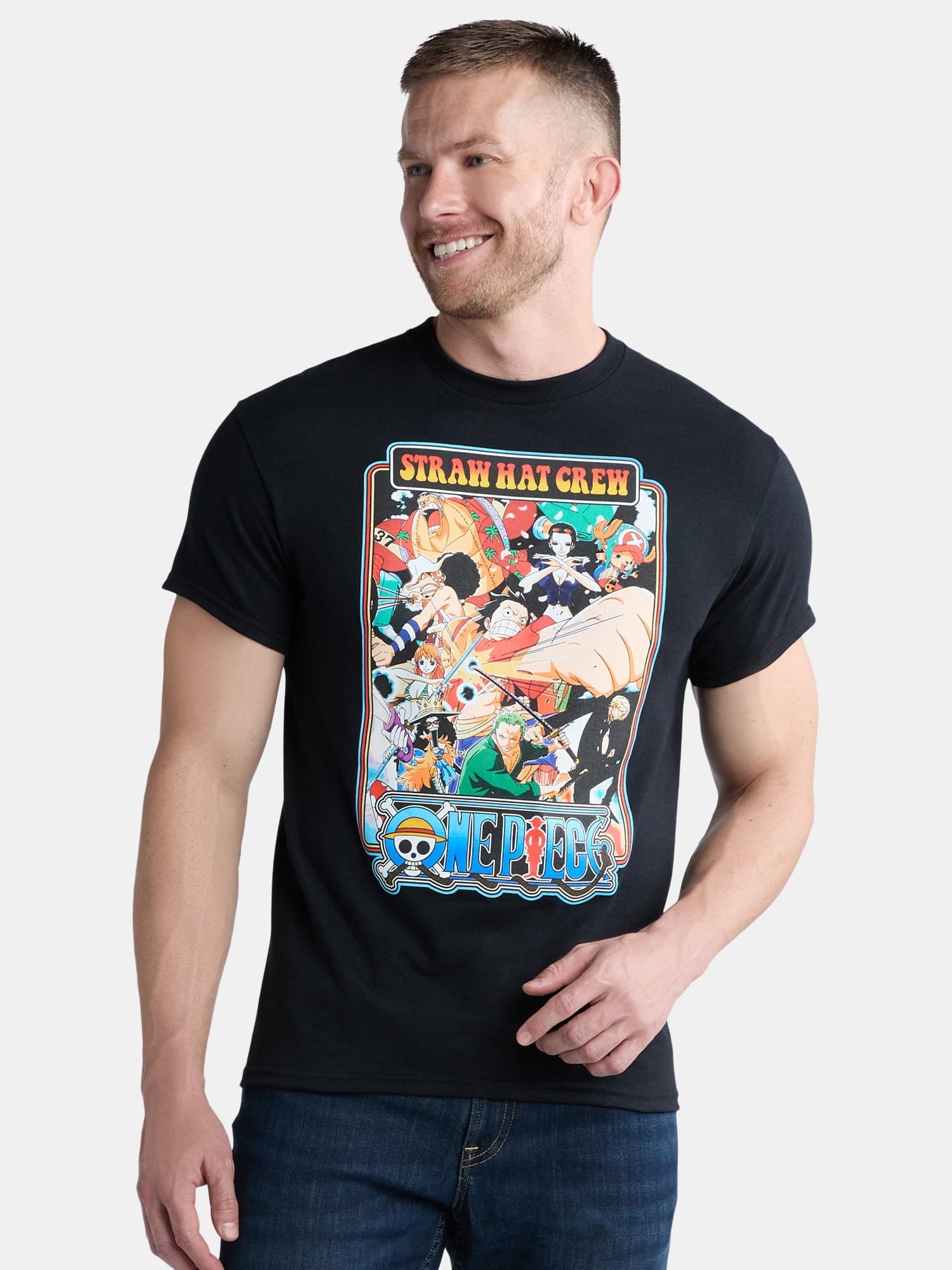 One Piece Men's and Big Men's Graphic Cotton Tee with Short Sleeves, Sizes S 3XL