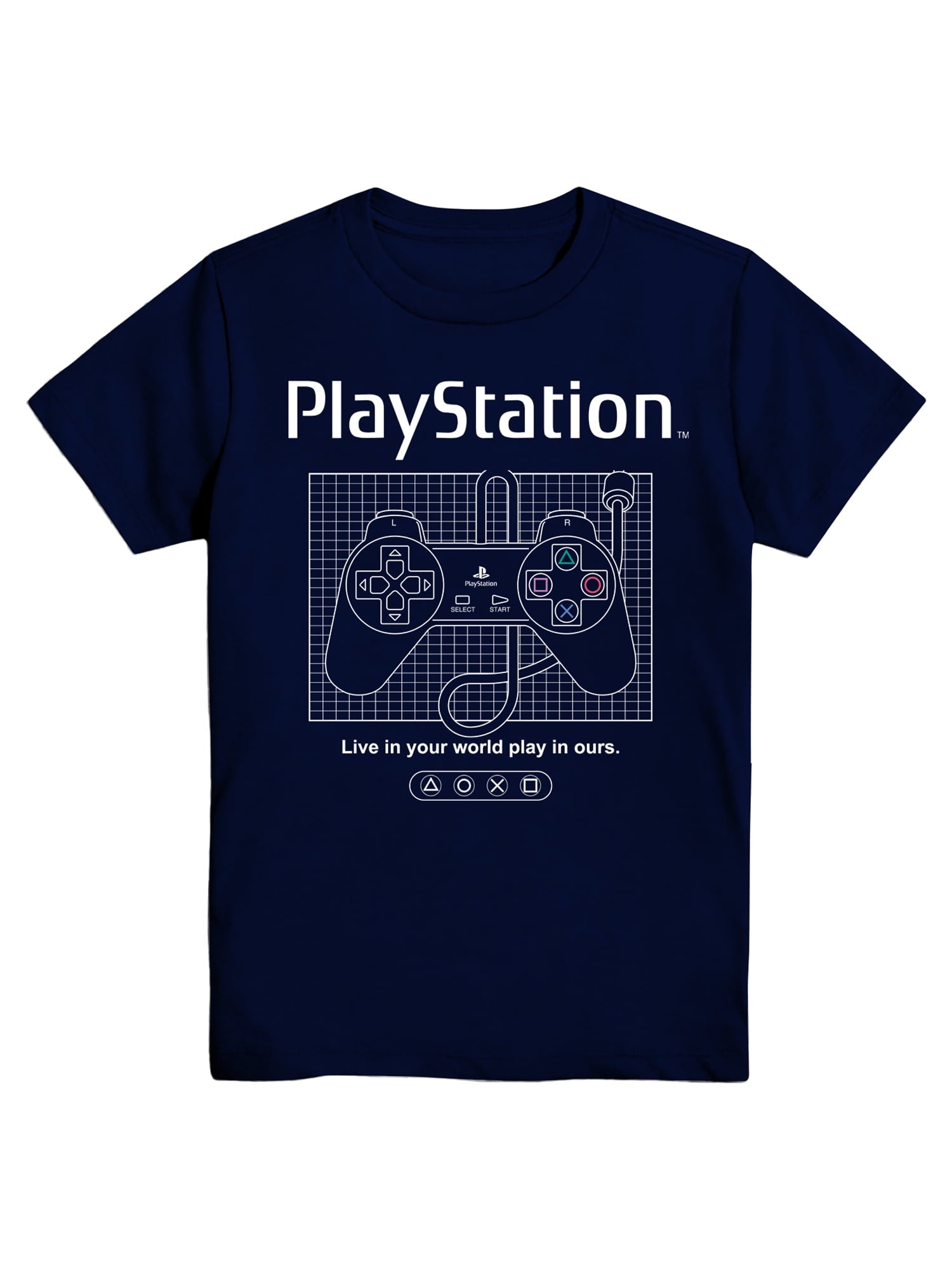 PlayStation, Boys' & Big Boys' Graphic T Shirt, Play Control, Sizes 4 18