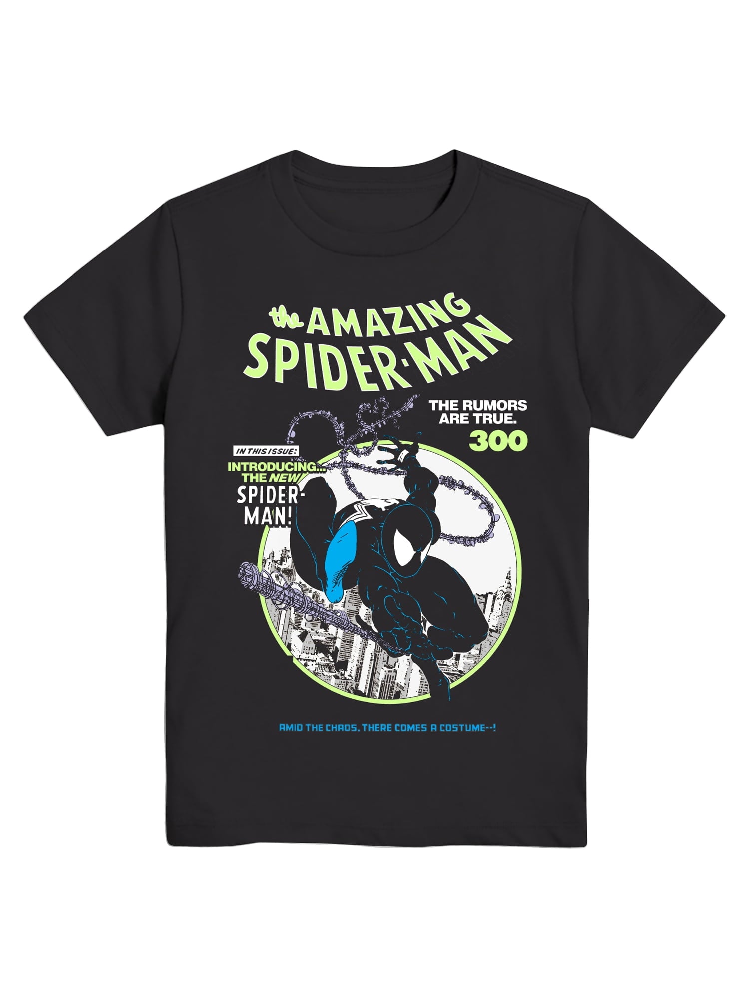 Spider Man Boys T Shirt, Crew Neck, Short Sleeve, Graphic Tee, Sizes 4 18