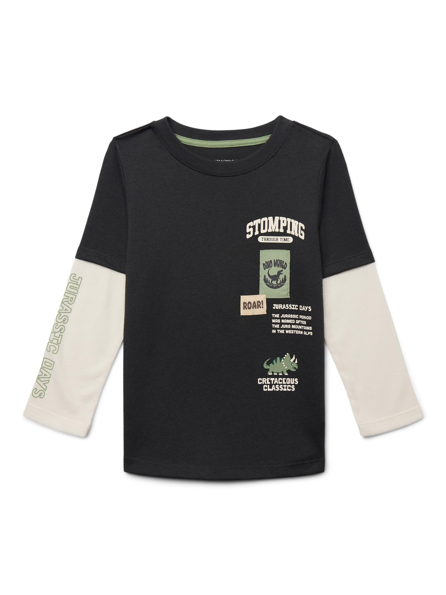 Garanimals Toddler Boys Layered Graphic Tee with Long Sleeves, Sizes 18M 5T
