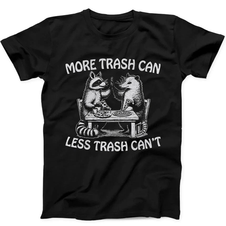Raccoon Hi Five Possum Trash Can Best Seller Funny Gift Black Tee T Shirt 333