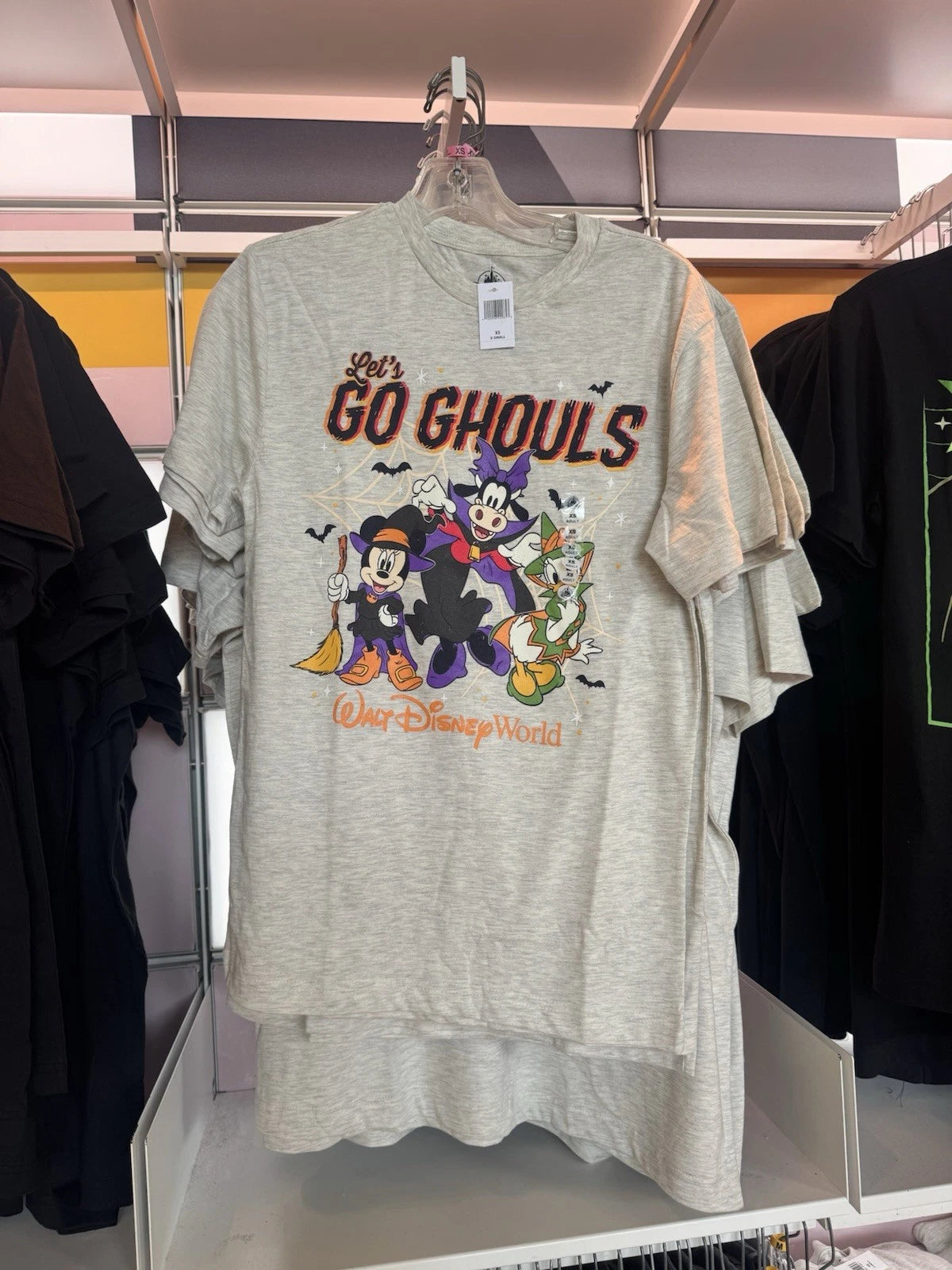 Disney Parks 2025 Halloween Let‚Äôs Go Ghouls Daisy Clarabelle Adult T shirt Xl