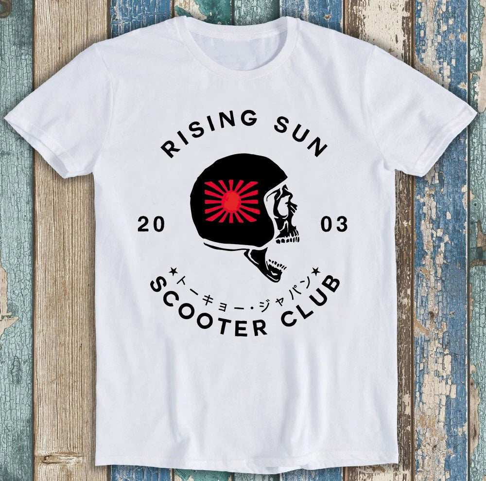 Rising Sun Scooter Club Tokyo Best Seller Meme Funny Tee T Shirt M1456