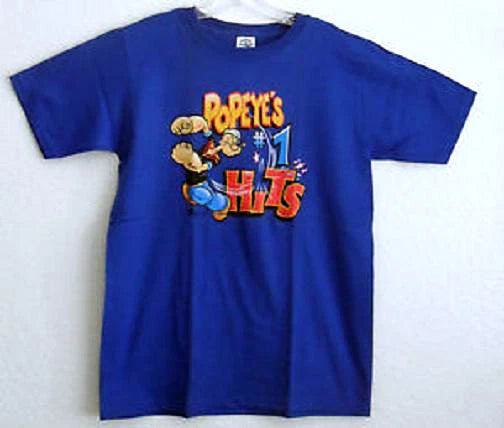 Popeye The Sailor T Shirt Xx large 2xl Number One Hits New W/ Tags Never Worn