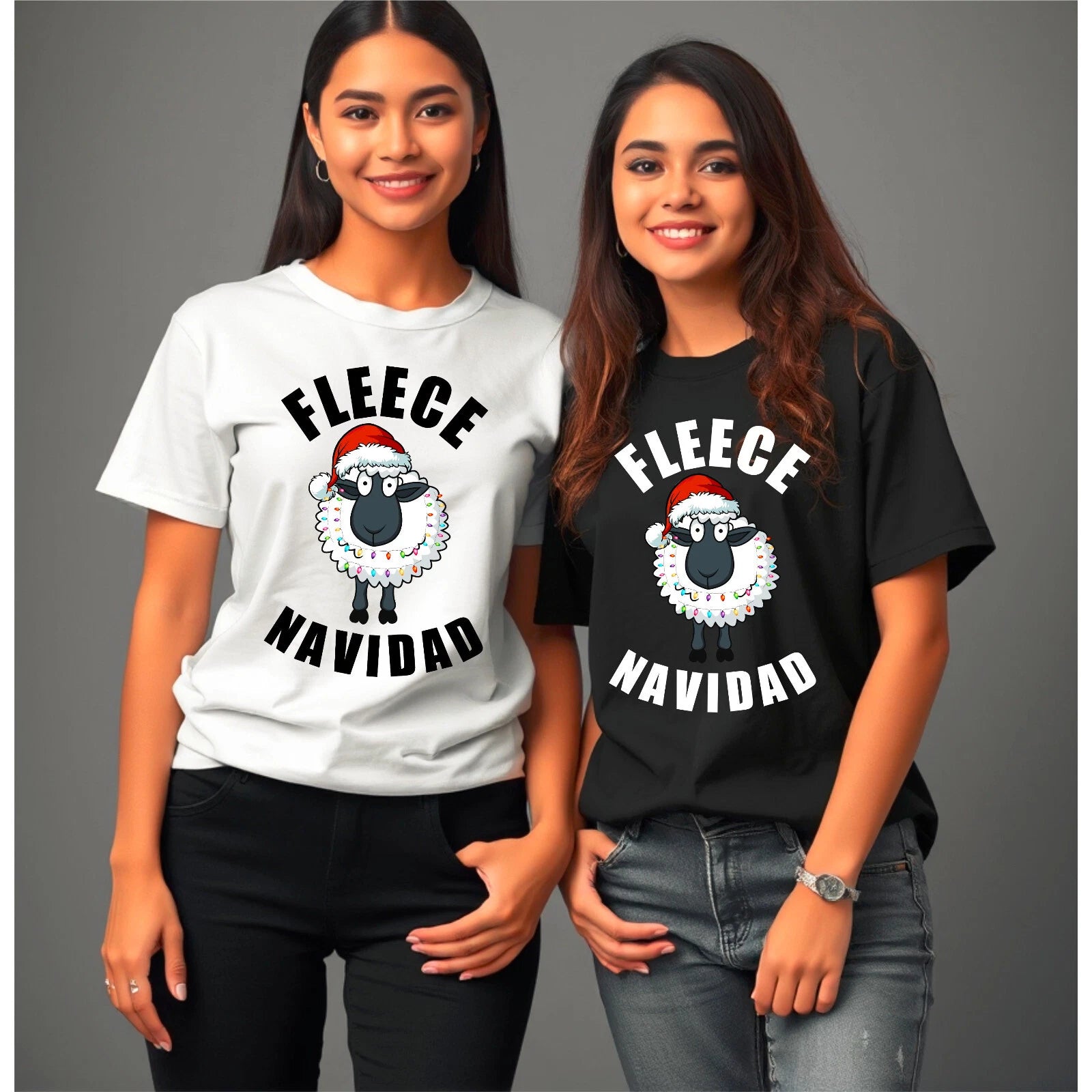 Fleece Navidad Christmas T shirt Lights Decor Funny Cute Xmas Joke Unisex Tops