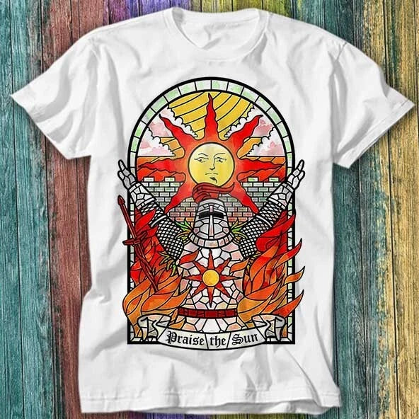 Praise The Sun Tarot Card Thank God Online Gaming Dark Souls T Shirt Top Tee 293