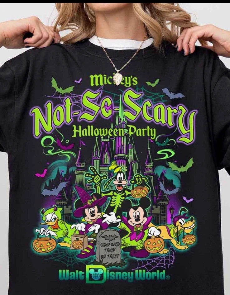 Walt Disney World Not So Scary Halloween T shirt Adult Unisex 2xl