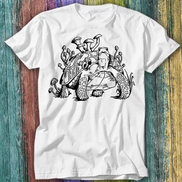 Tortoise Mushrooms Nature Mycology T Shirt Top Tee 412