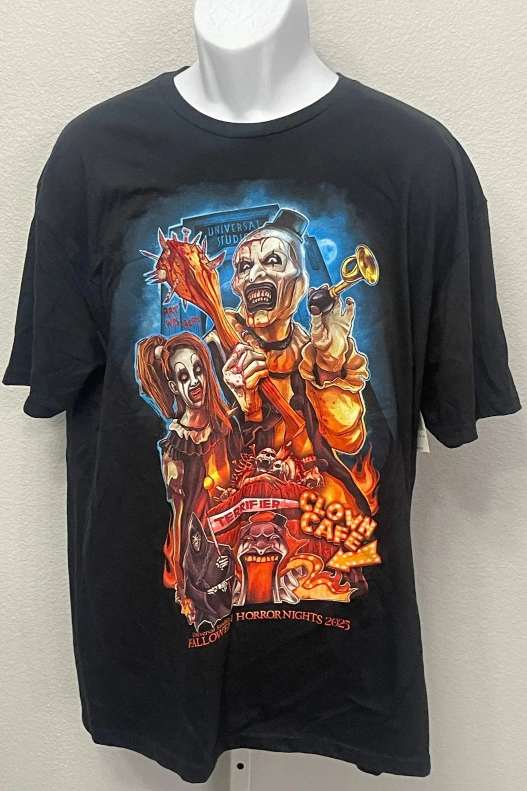 Universal Hhn Halloween Horror Nights 2025 Terrifier Art Clown Cafe T shirt S