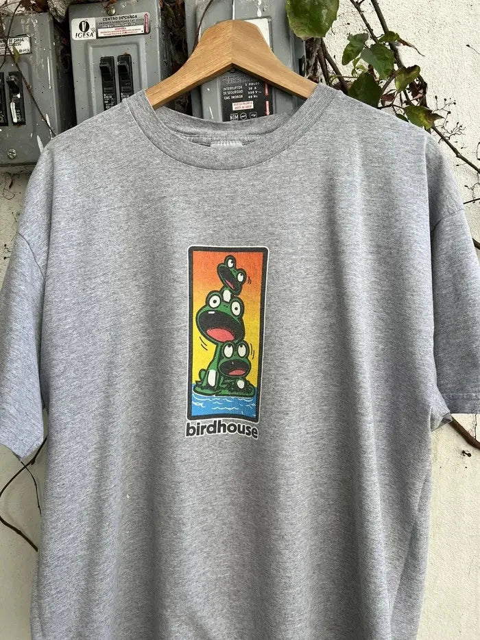 Vintage 90s Birdhouse Skateboards Frogs Tony Hawk Best Seller Tee 23 X 29